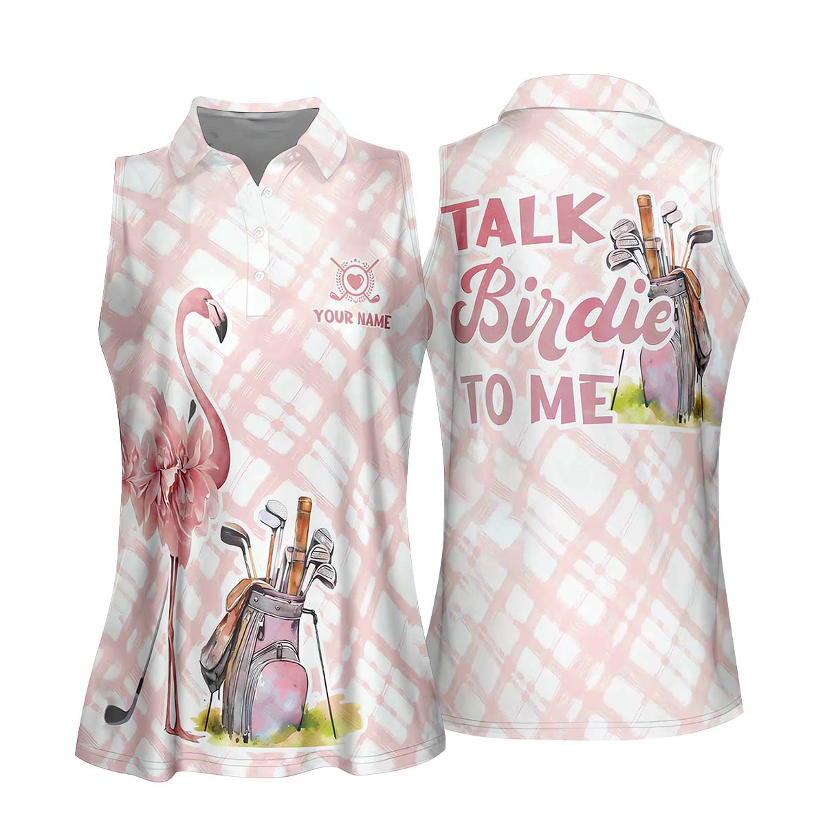 Talk Birdie To Me Womens Golf Polo Shirt, Golfing Apparel, Womens Golf Gifts