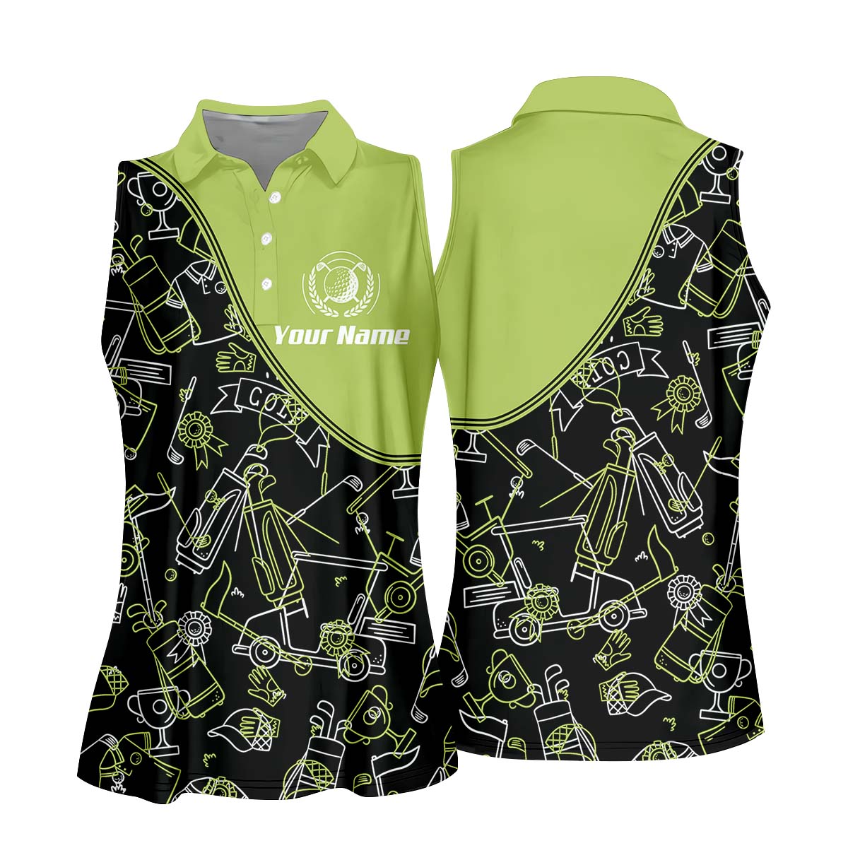 Personalized Womens Golf Polo Shirt, Women's Golfing Clothes, Womens Golf Gifts