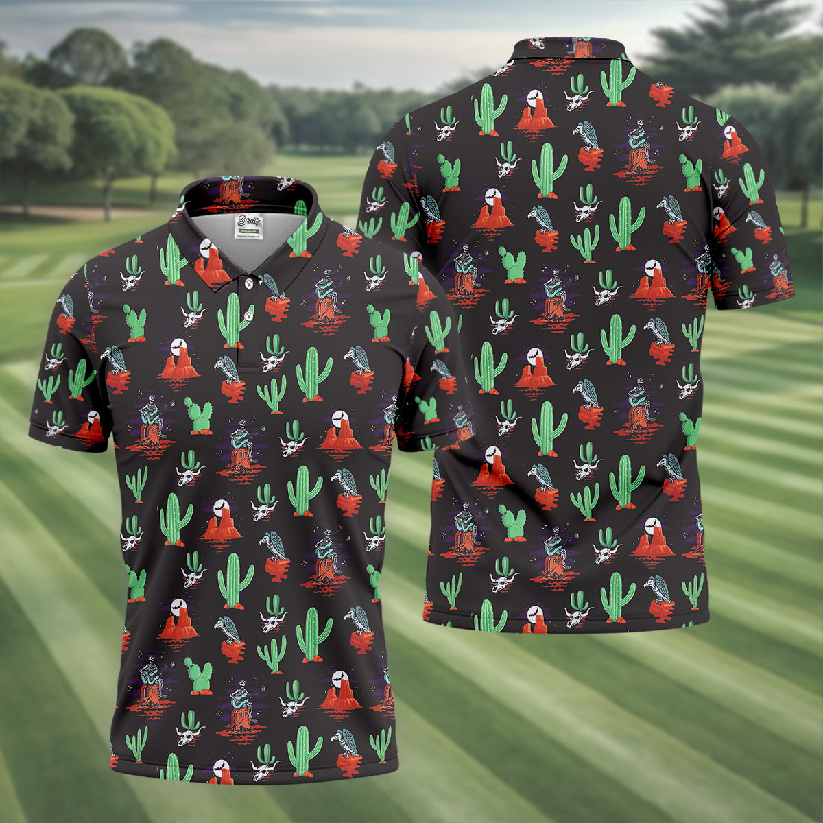 Funny Golf Polo Shirt For Men, Skull Golf Shirt, Dad Golf Gift