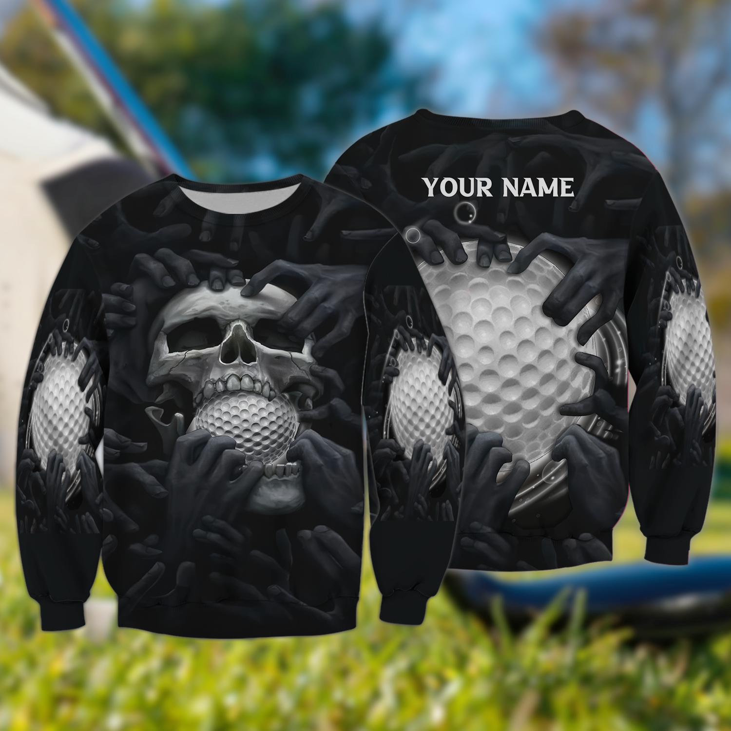 Skull Custom 3D Shirt, Gift For Golfers, Golf Gift For Men