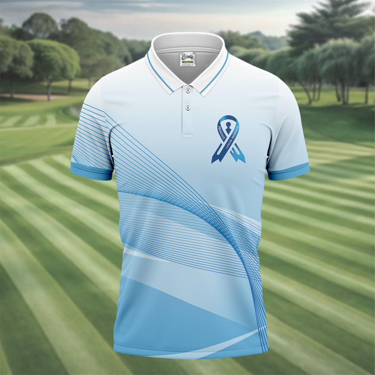 Prostate Cancer Awareness Men's Golf Shirt, Prostate Cancer Survivor Gift, Golf Gift For Men