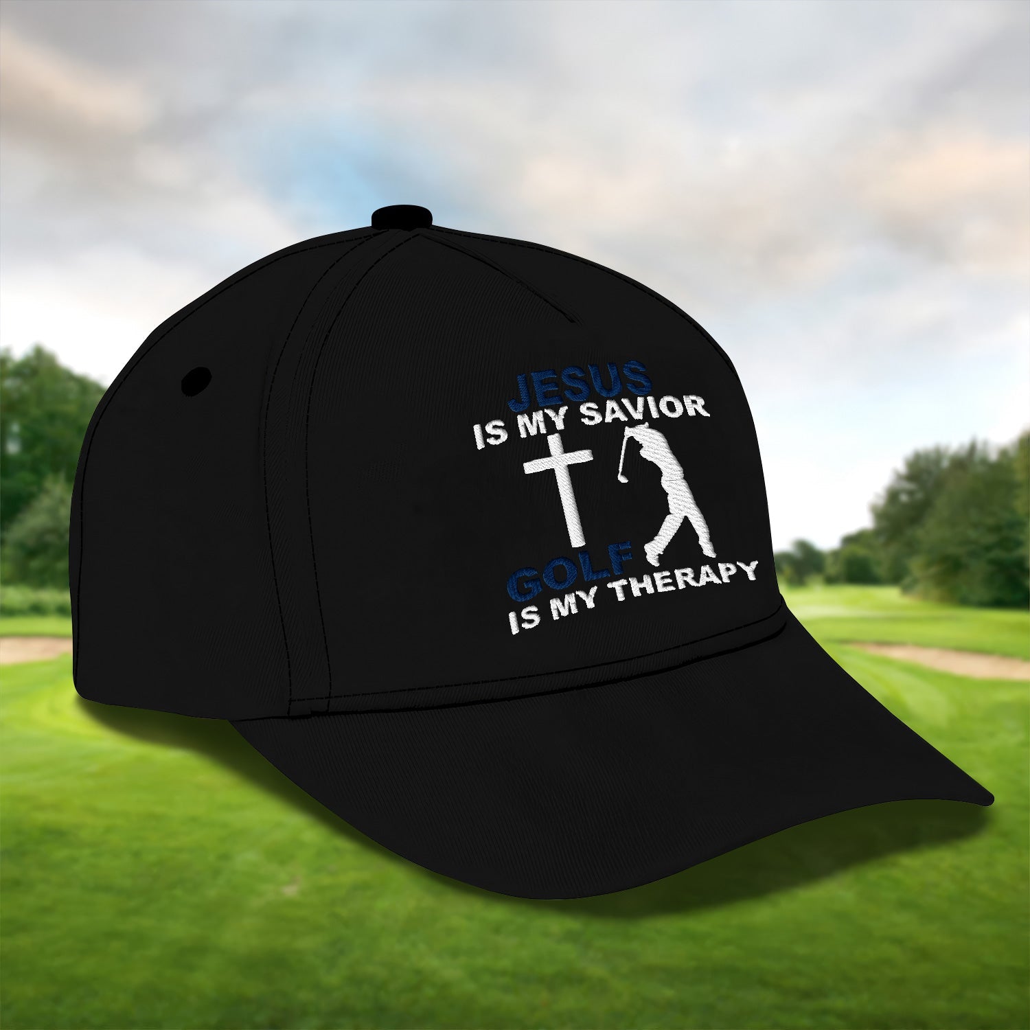Jesus Is My Savior Embroidered Baseball Cap, Golf Hat, Dad Golf Gift