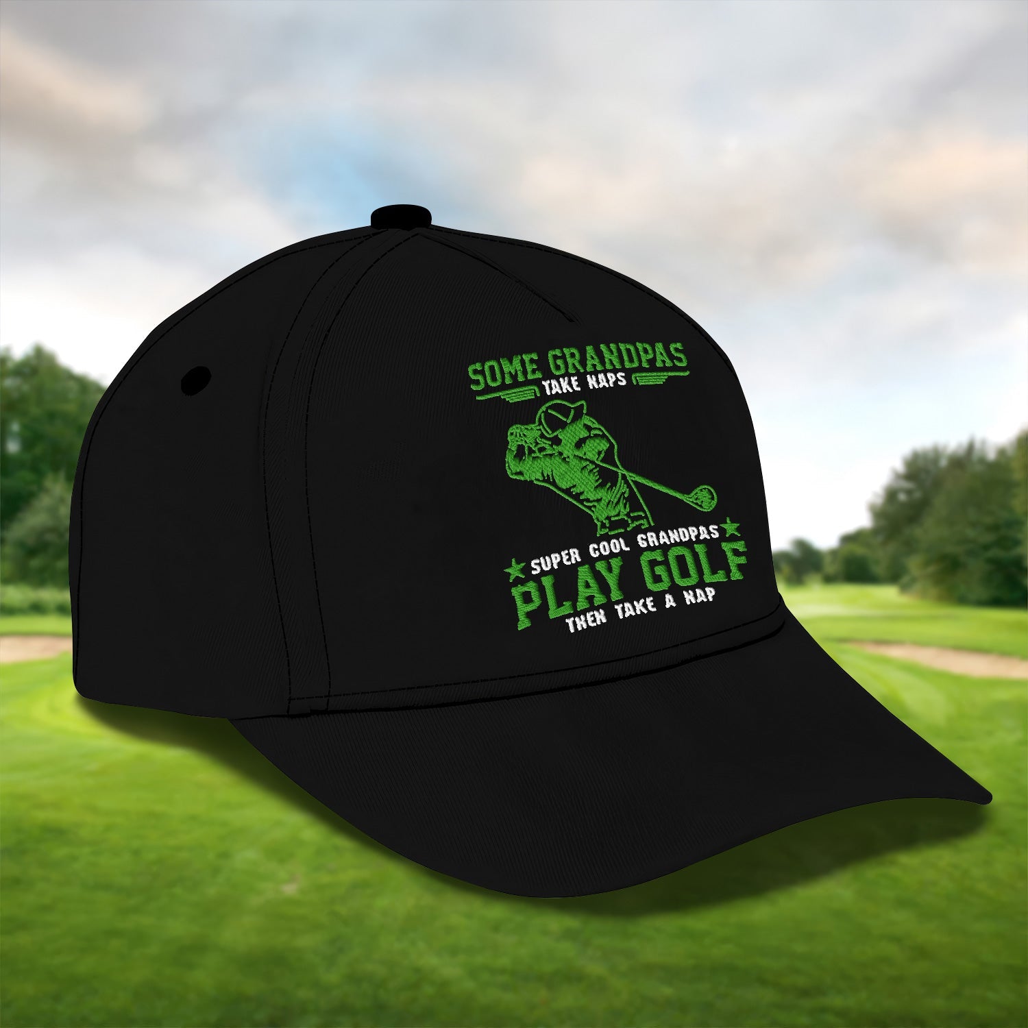 Some Grandpas Take Naps Embroidered Baseball Cap, Funny Golf Hat, Dad Golf Gift