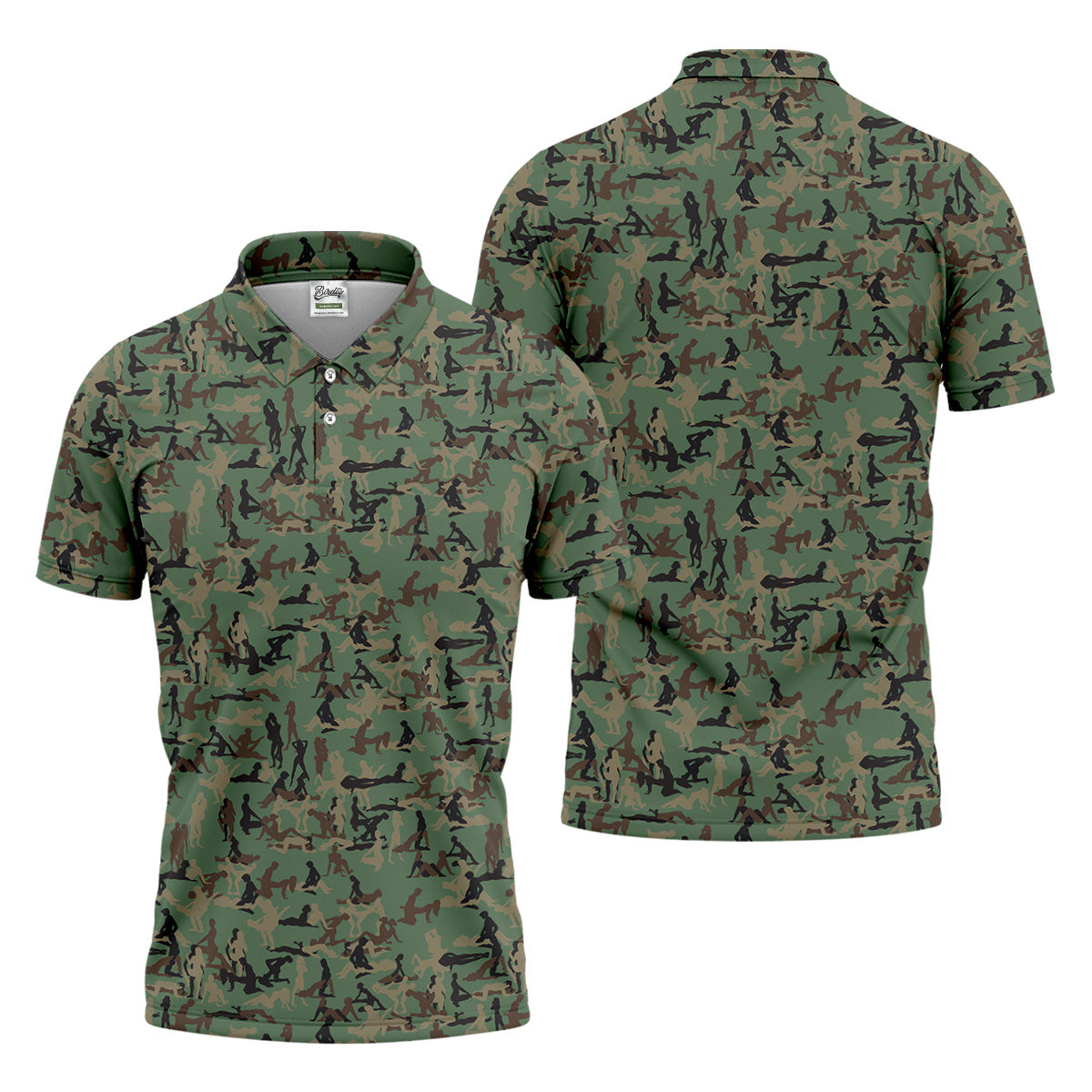Sex Positions Stick Figure Camo Golf Shirt, Mens Golf Polo Shirts, Cool Golf Gift, Golfing Apparel