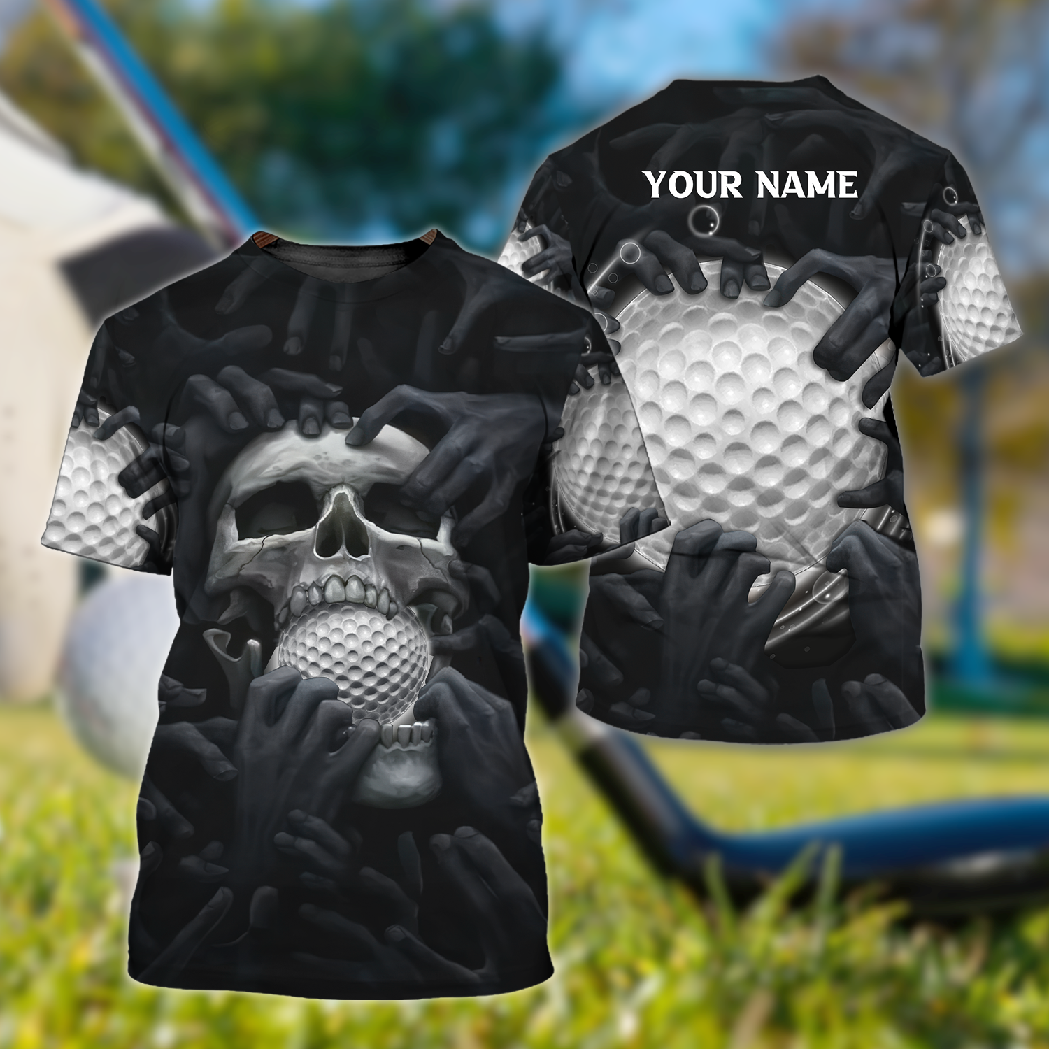 Skull Custom 3D Shirt, Gift For Golfers, Golf Gift For Men
