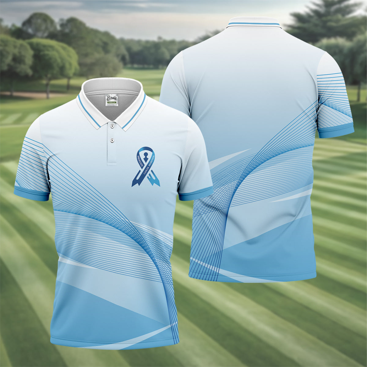 Prostate Cancer Awareness Men's Golf Shirt, Prostate Cancer Survivor Gift, Golf Gift For Men