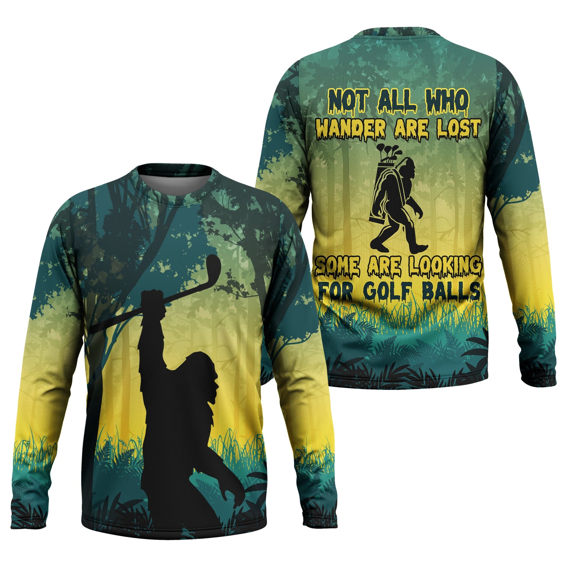 Bigfoot Hawaiian Polo Golf Shirts, Mens Golf Gift, Funny Golf Shirt