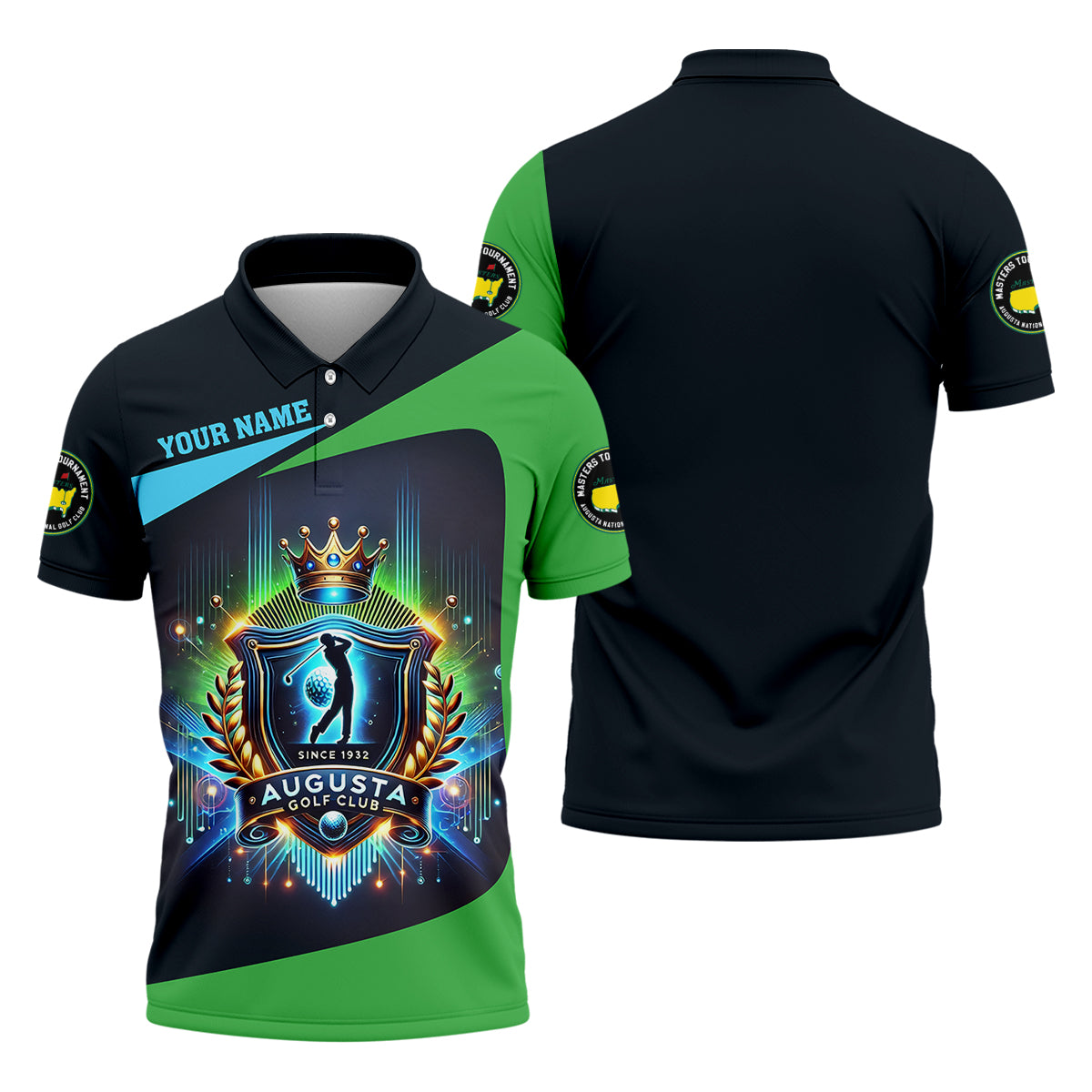Augusta Golf Club Custom Men's Golf Polo Shirt, Funny Gift For Golfer