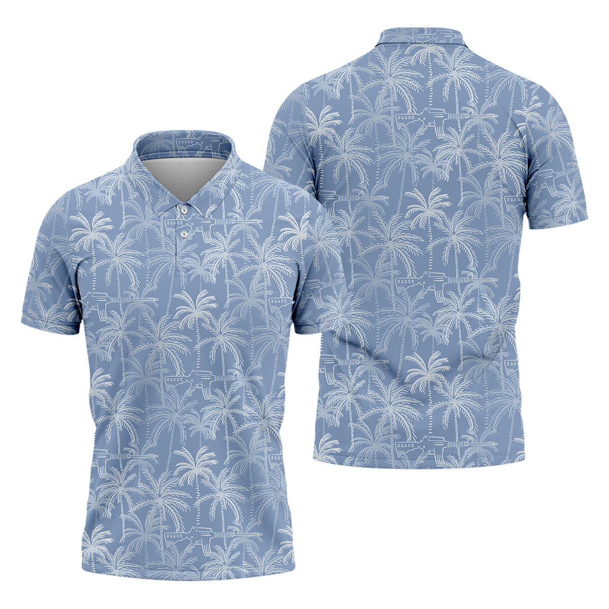 Summer Palms Golf Polo Shirt, Mens Golf Gift, Funny Golf Shirt