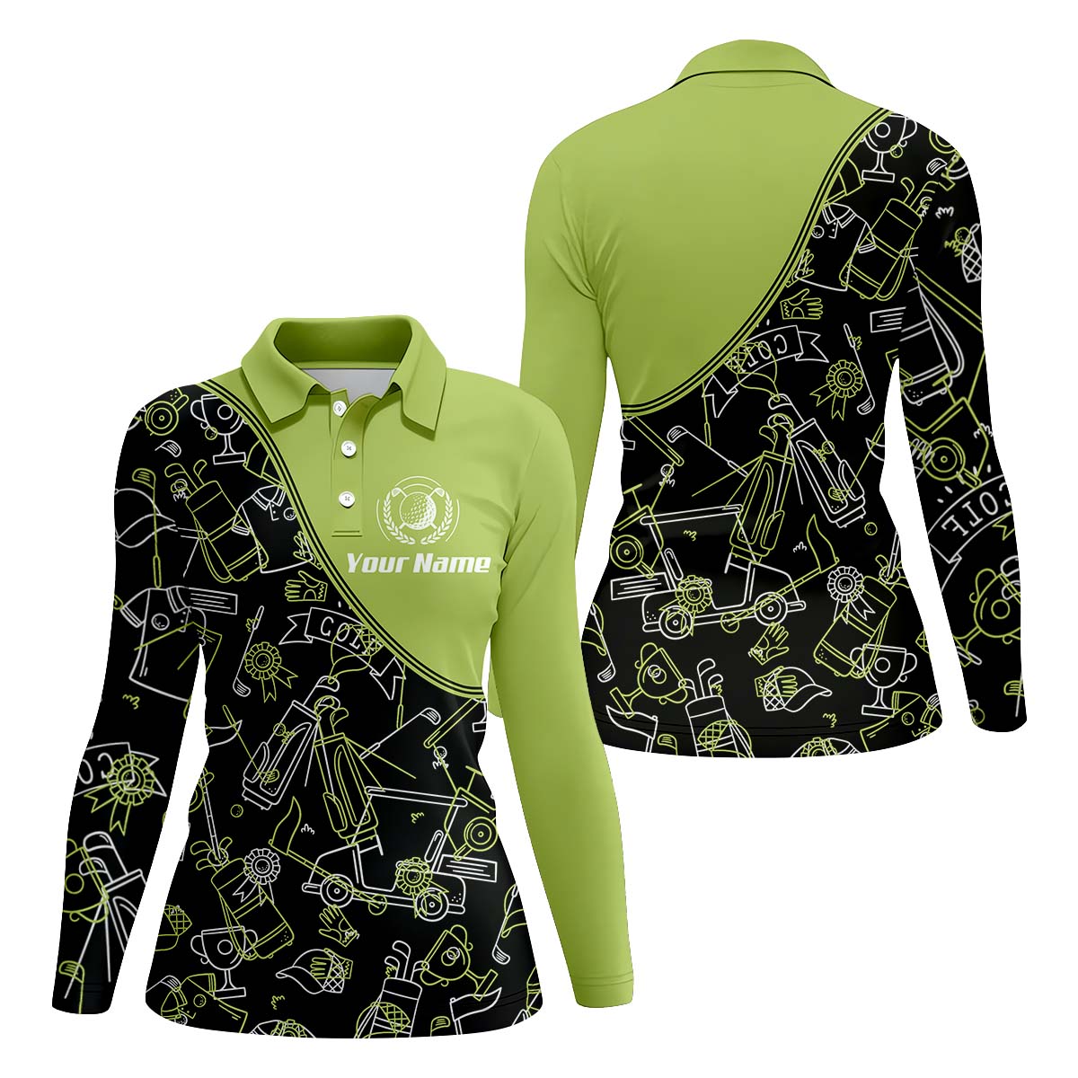 Personalized Womens Golf Polo Shirt, Women's Golfing Clothes, Womens Golf Gifts