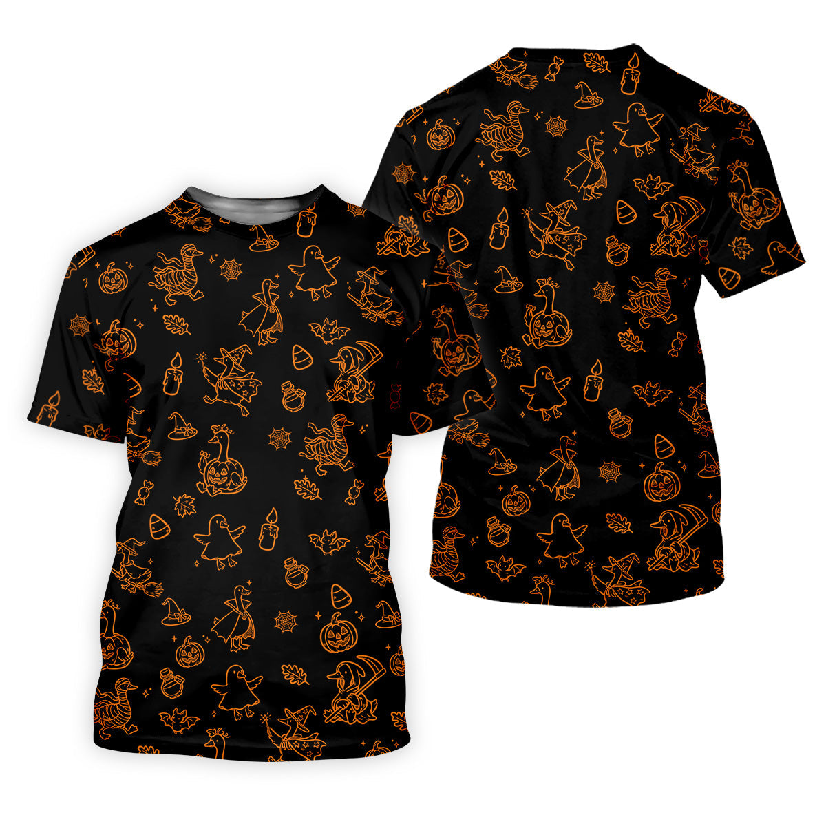 Goose Halloween, Doodle Pattern, Black Orange Golf Polo, Mens Funny Golf Shirts, Long Sleeve Golf Shirts, Men Golf Polo