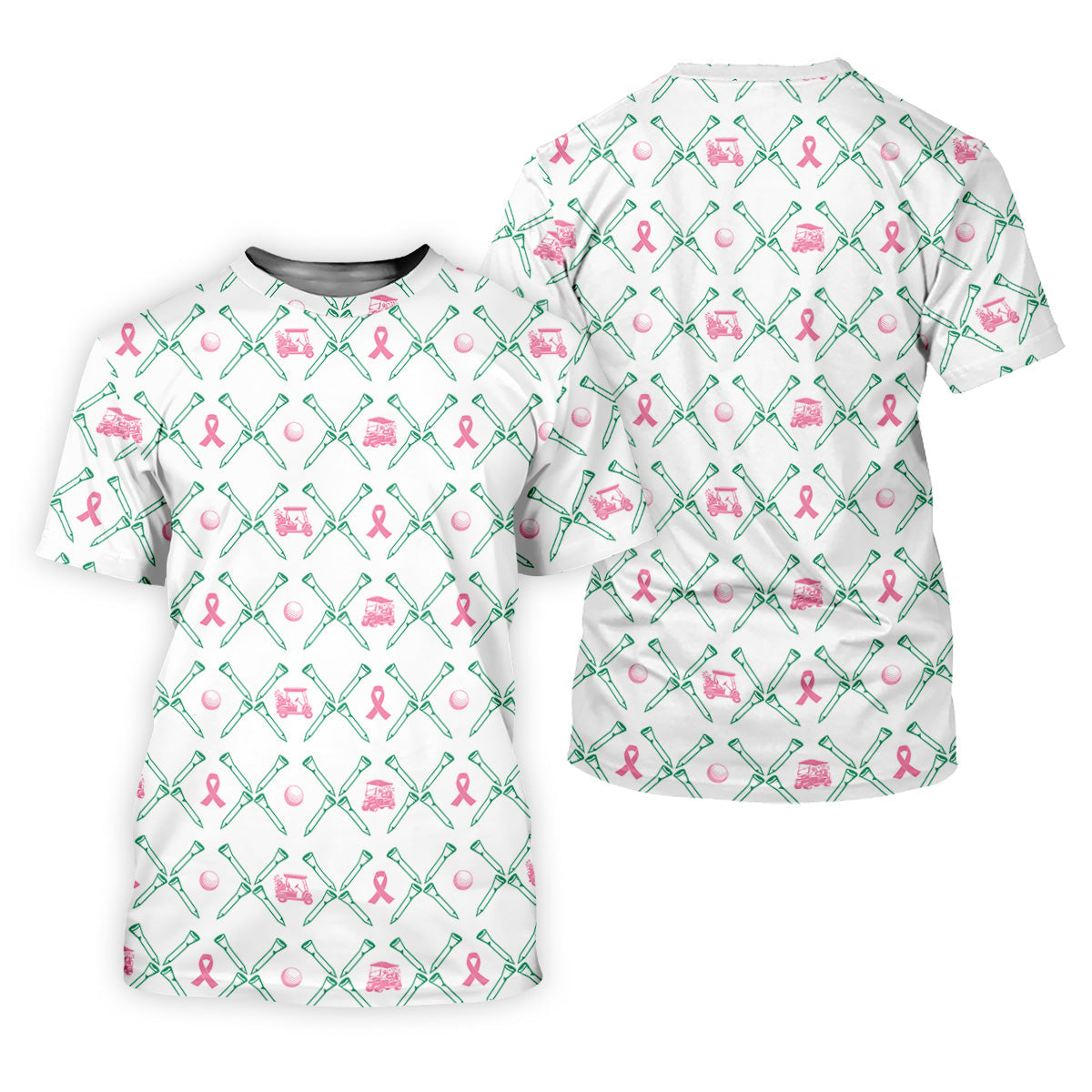 Golf Tee Women Golf Shirt, Breast Cancer Golf Shirt, Breast Cancer Awareness Shirts, Ladies Golf Shirt