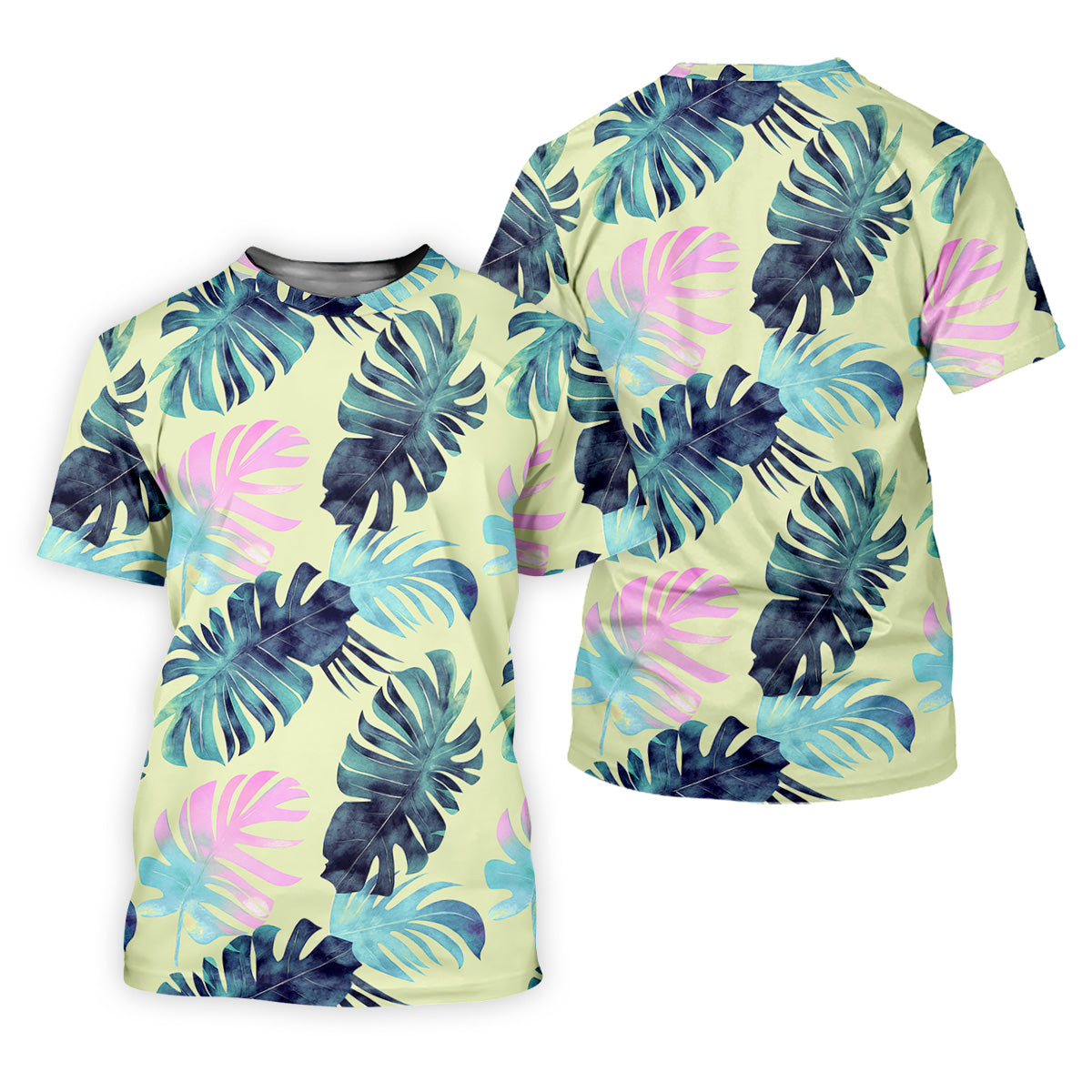 Tropical Palm Leaves Sleeveless Womens Golf Shirts, Ladies Sleeveless Polo, Ladies Golf Shirts, Golfing Apparel
