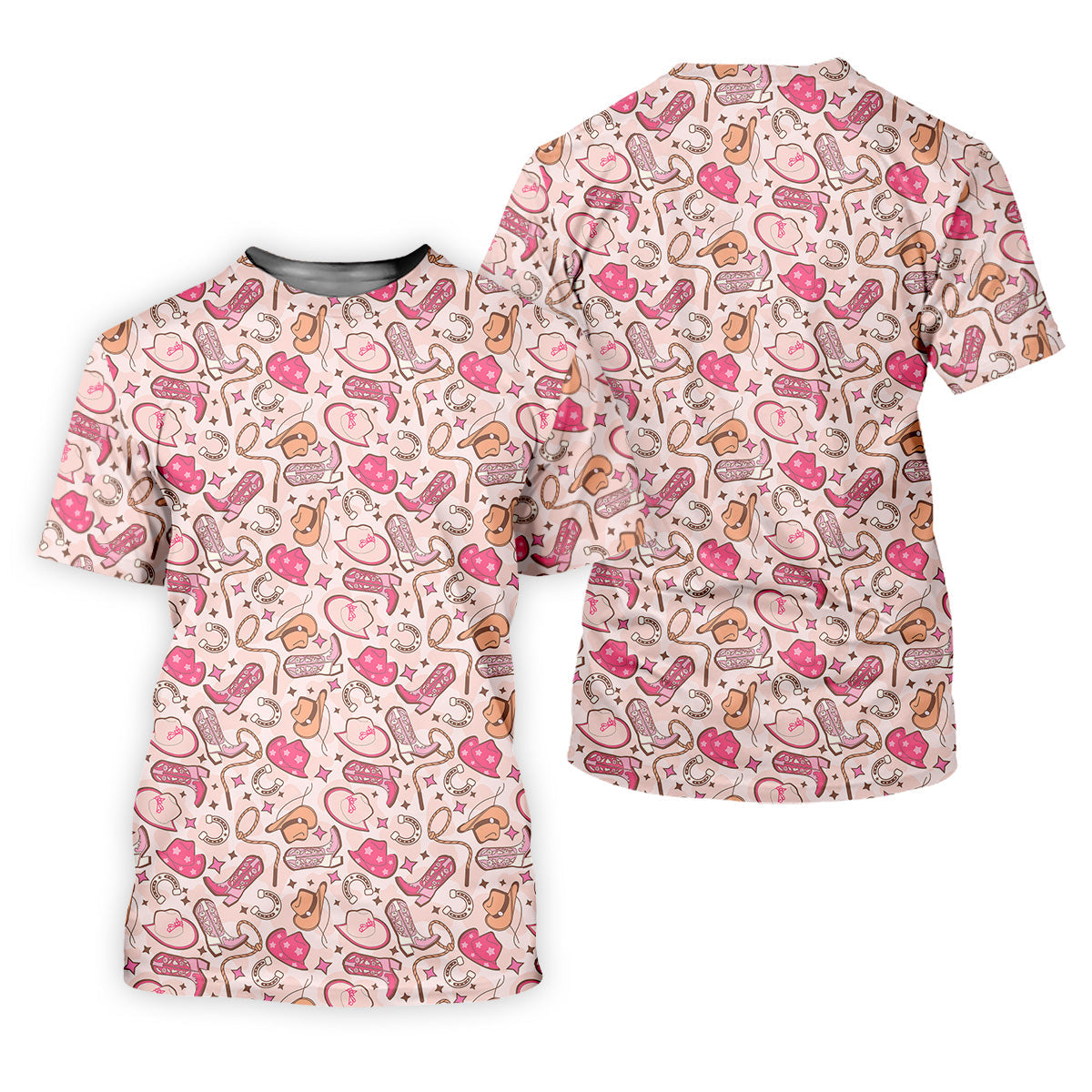 Pink Cowgirl Western Golf Shirt, Womens Sleeveless Polo, Cute Golf Outfit, Ladies Golf Shirts