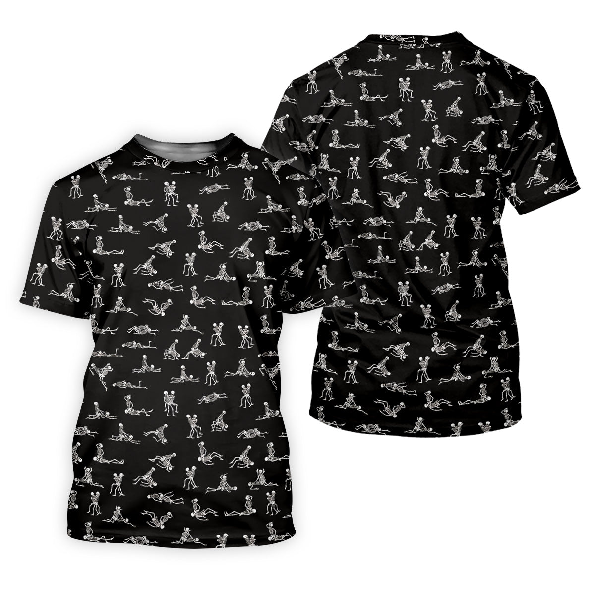 Funny Skeleton Sex Position Golf Shirt, Halloween Gift Idea, Fun Golf Shirts For Men, Unique Gift For Golfer