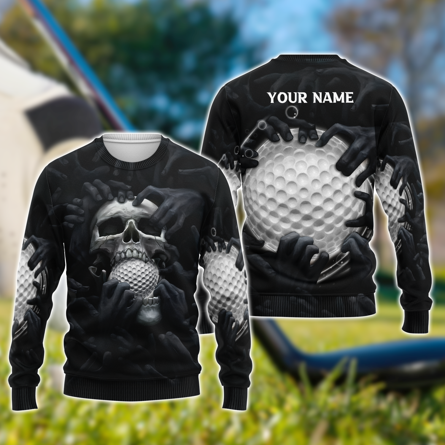 Skull Custom 3D Shirt, Gift For Golfers, Golf Gift For Men
