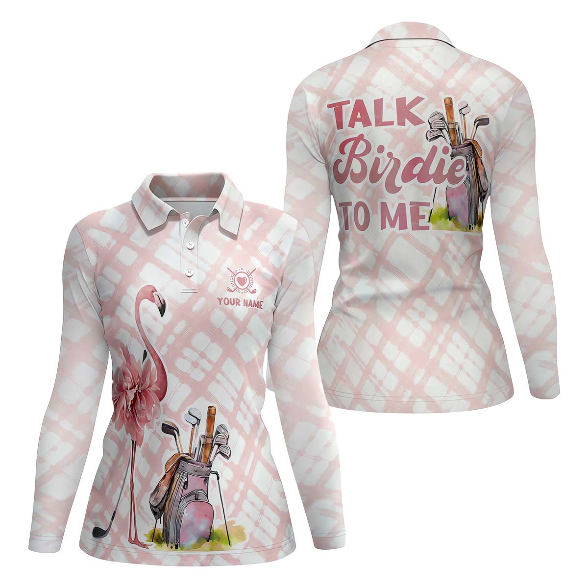 Talk Birdie To Me Womens Golf Polo Shirt, Golfing Apparel, Womens Golf Gifts