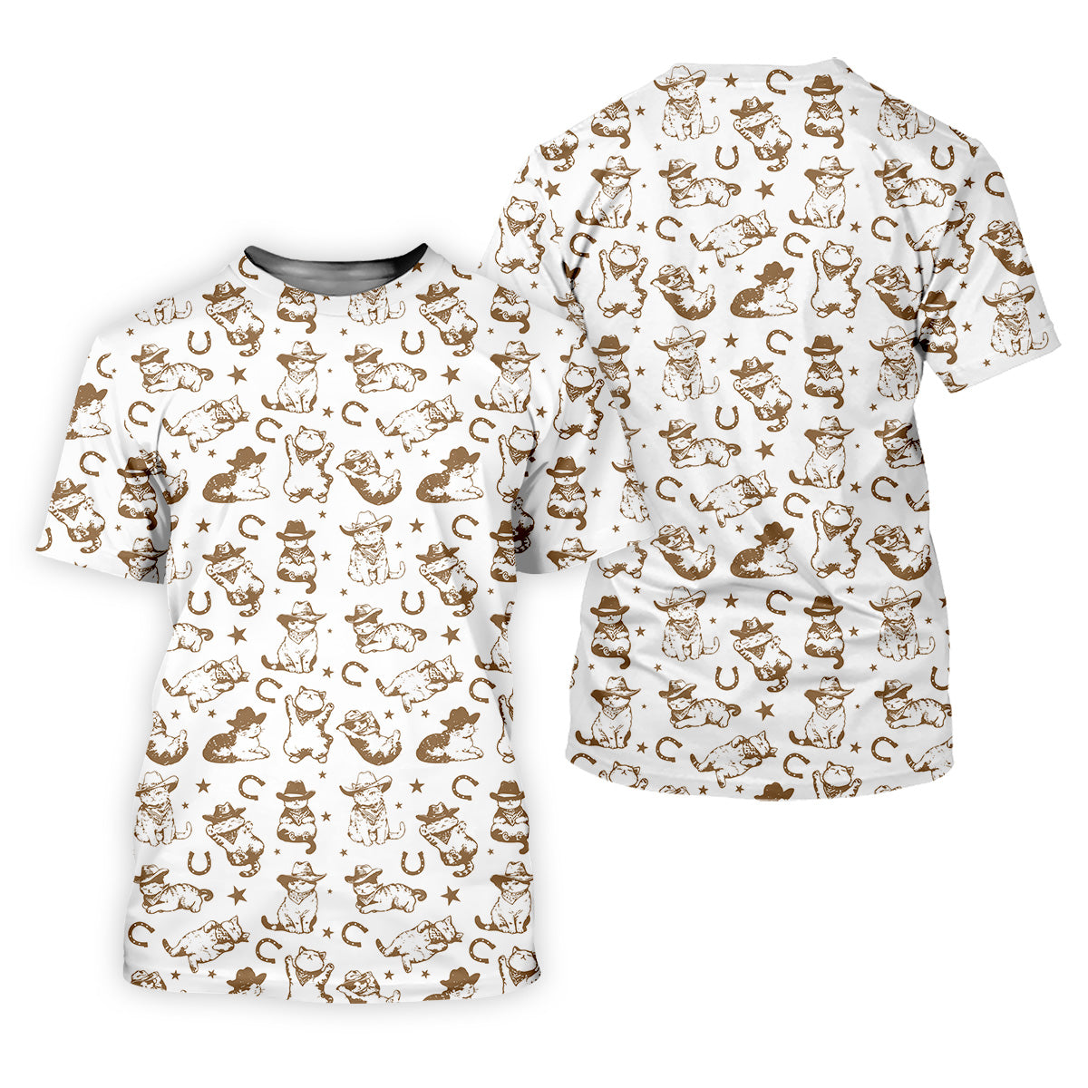 Western Cat Pattern Men Golf Polo, Golf Presents For Him, Men Golf Polo, Matching Golf Shirts For Couples