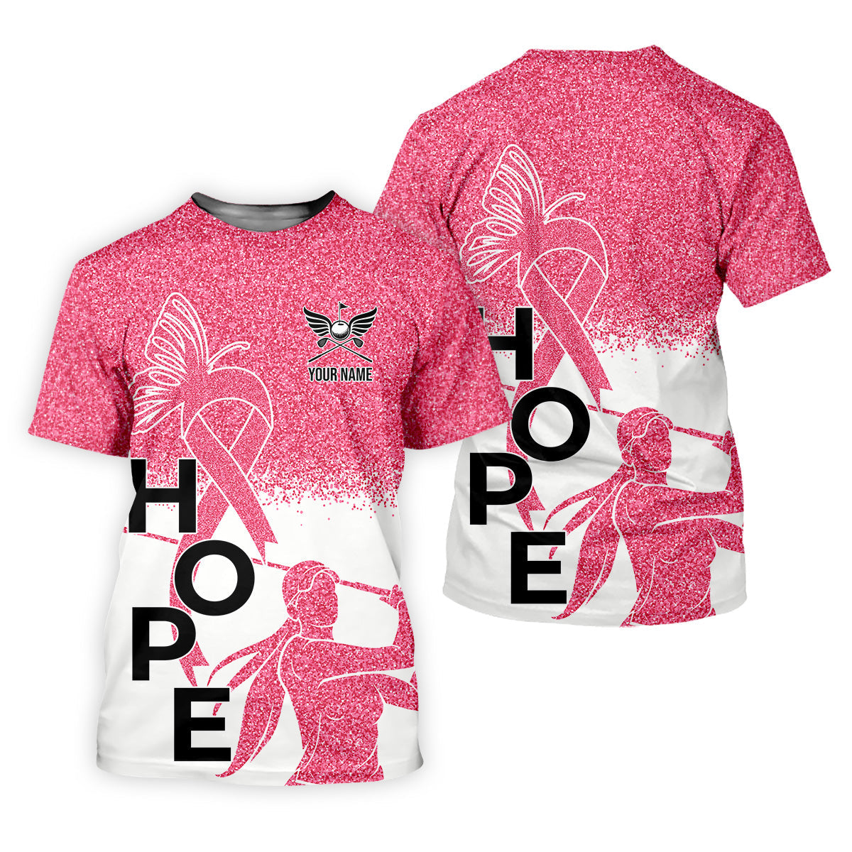 Hope Breast Cancer Golf Shirt, Breast Cancer Support Shirts, Ladies Golf Shirt, Womens Sleeveless Polo Shirt