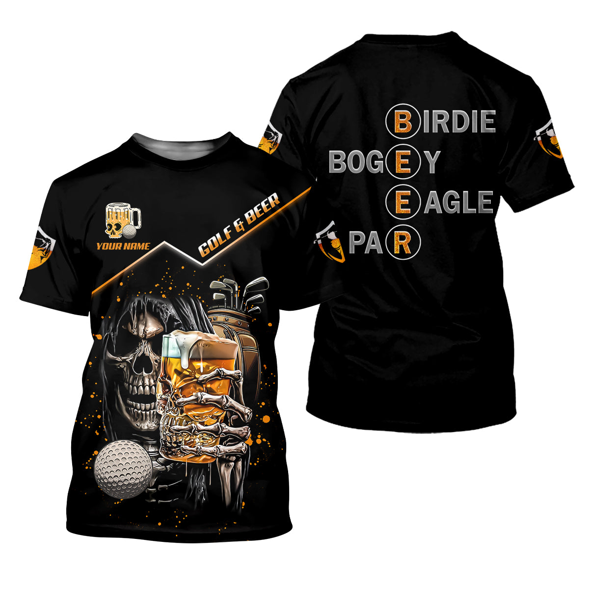 Custom Golf And Beer Soul Keeper Golf Polo Shirt , Funny Golf Shirt, Gift For Golfers