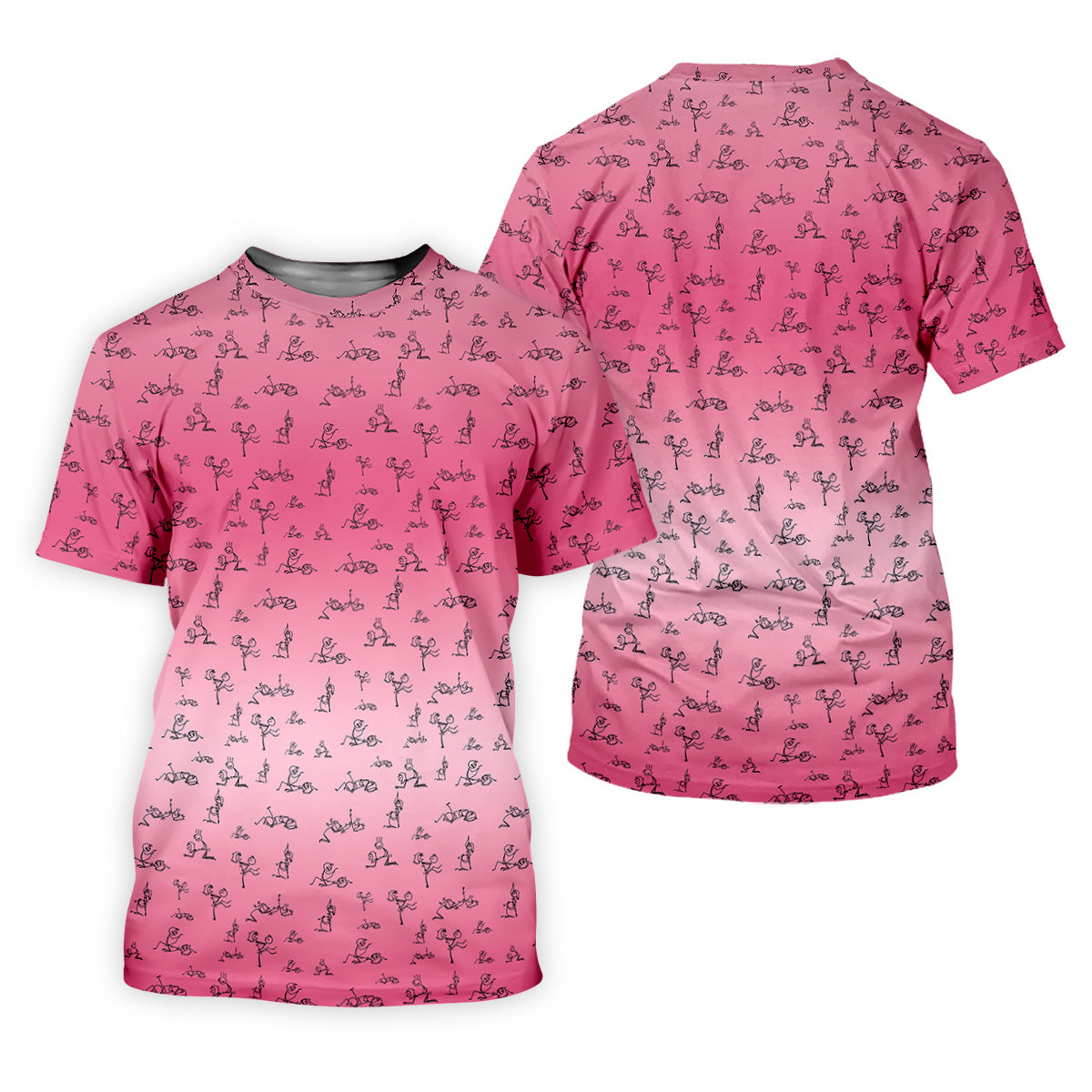 Funny Stickman Ladies Pink Golf Shirt, Unique Gift For Golfer, Ladies Golf Polos, Golfing Apparel