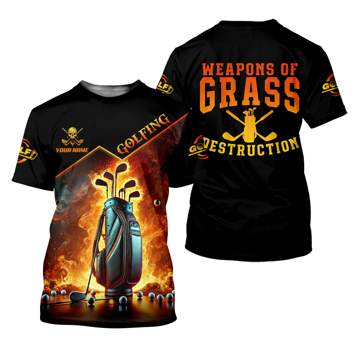Weapons Of Grass Destruction Custom Men's Golf Polo Shirt, Dad Golf Gift