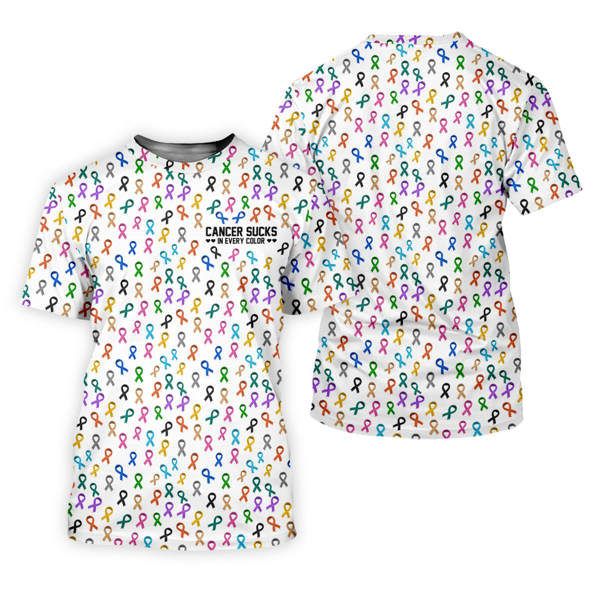 Cancer Sucks In Every Color, Cancer Survivor Shirt, Couple Golf Shirt, Matching Golf Shirt, His And Hers Golf Shirts