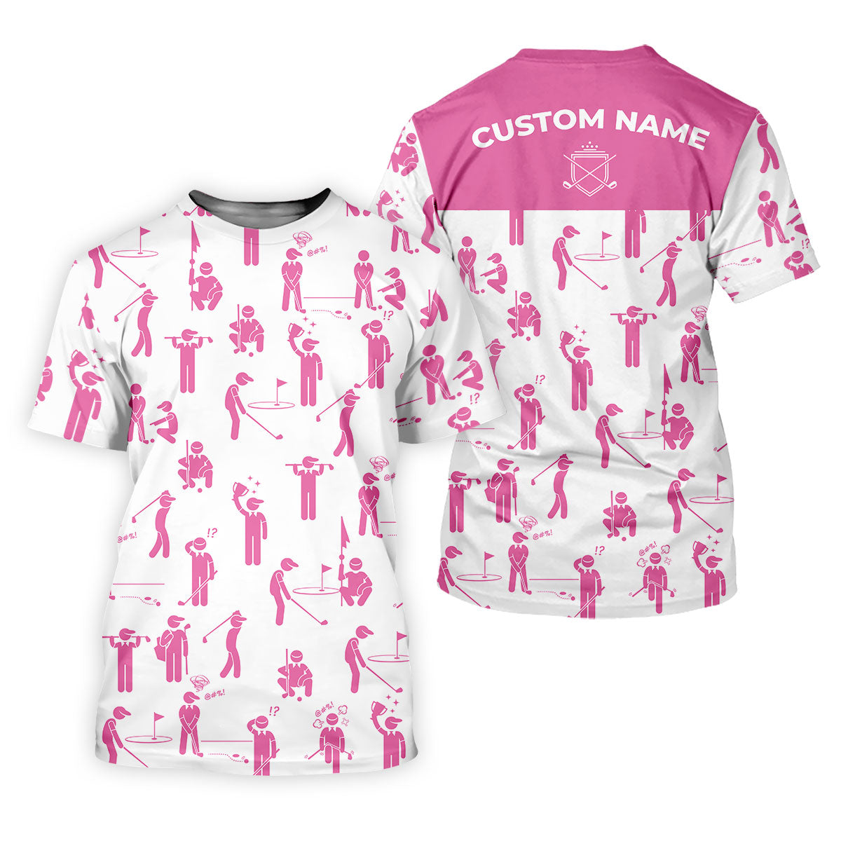 Personalized Womens Patterned Golf Shirts, Golf Gifts For Women, Womens Sleeveless Polo, Matching Golf Shirts