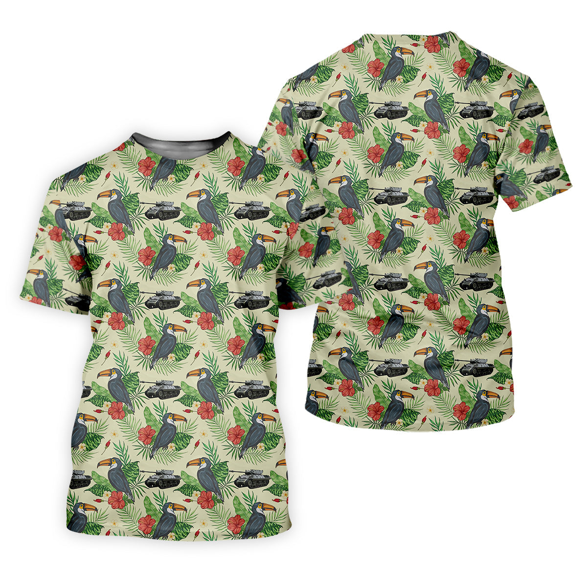 Tropical Toucan Golf Polo Shirts, Golfing Apparel, Men Golf Gift, Funny Golf Shirt, Tropical Shirt
