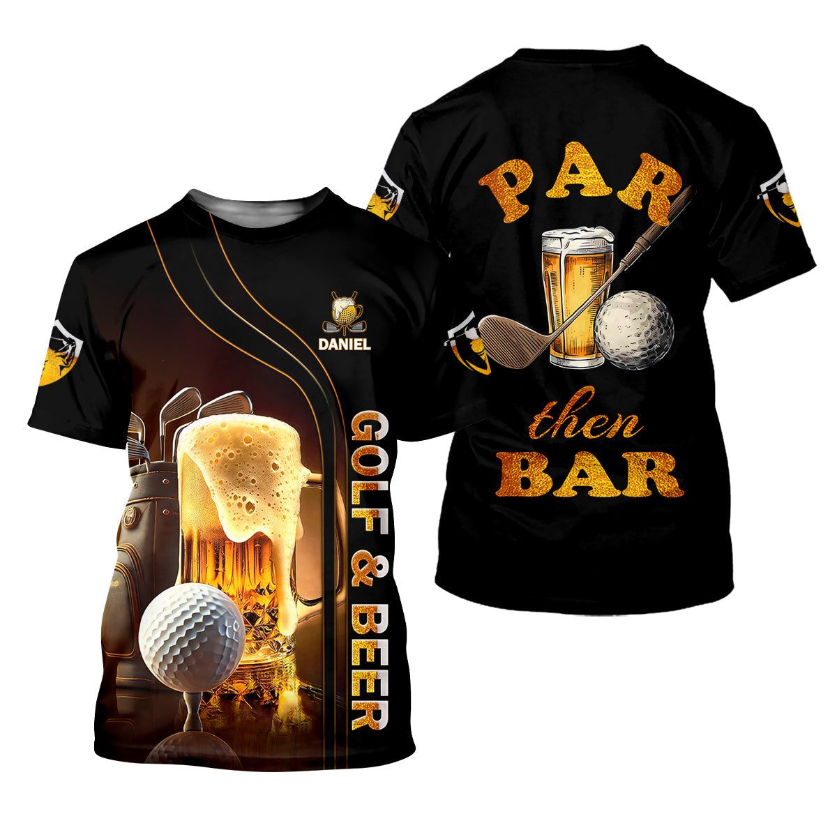 Par Then Bar Golf And Beer Custom Funny Golf Polo Shirt, Dad Golf Gifts