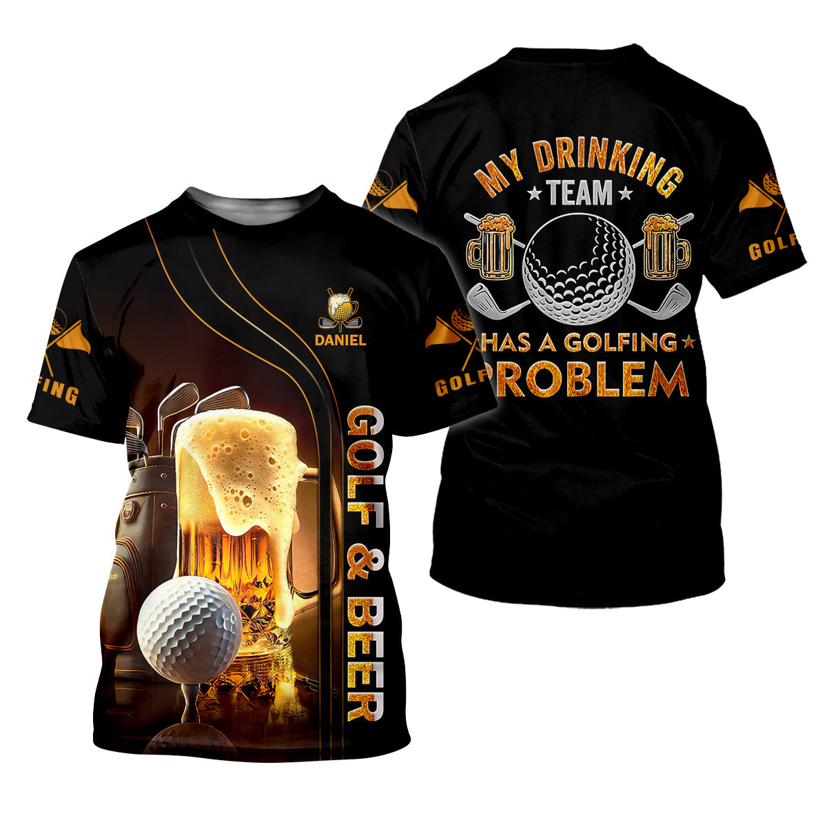 My Drinking Team Has Golfing Problem Beer Custom Men's Golf Polo Shirt, Mens Golf Gift, Funny Golf Shirt