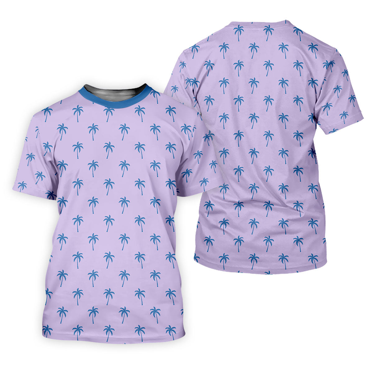 Palm Tree Pattern Hawaiian Polo Golf Shirts, Tropical Golf Shirts For Women, Matching Golf Shirts