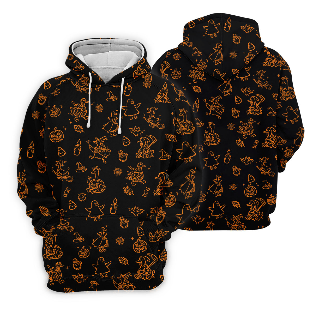 Goose Halloween, Doodle Pattern, Black Orange Golf Polo, Mens Funny Golf Shirts, Long Sleeve Golf Shirts, Men Golf Polo