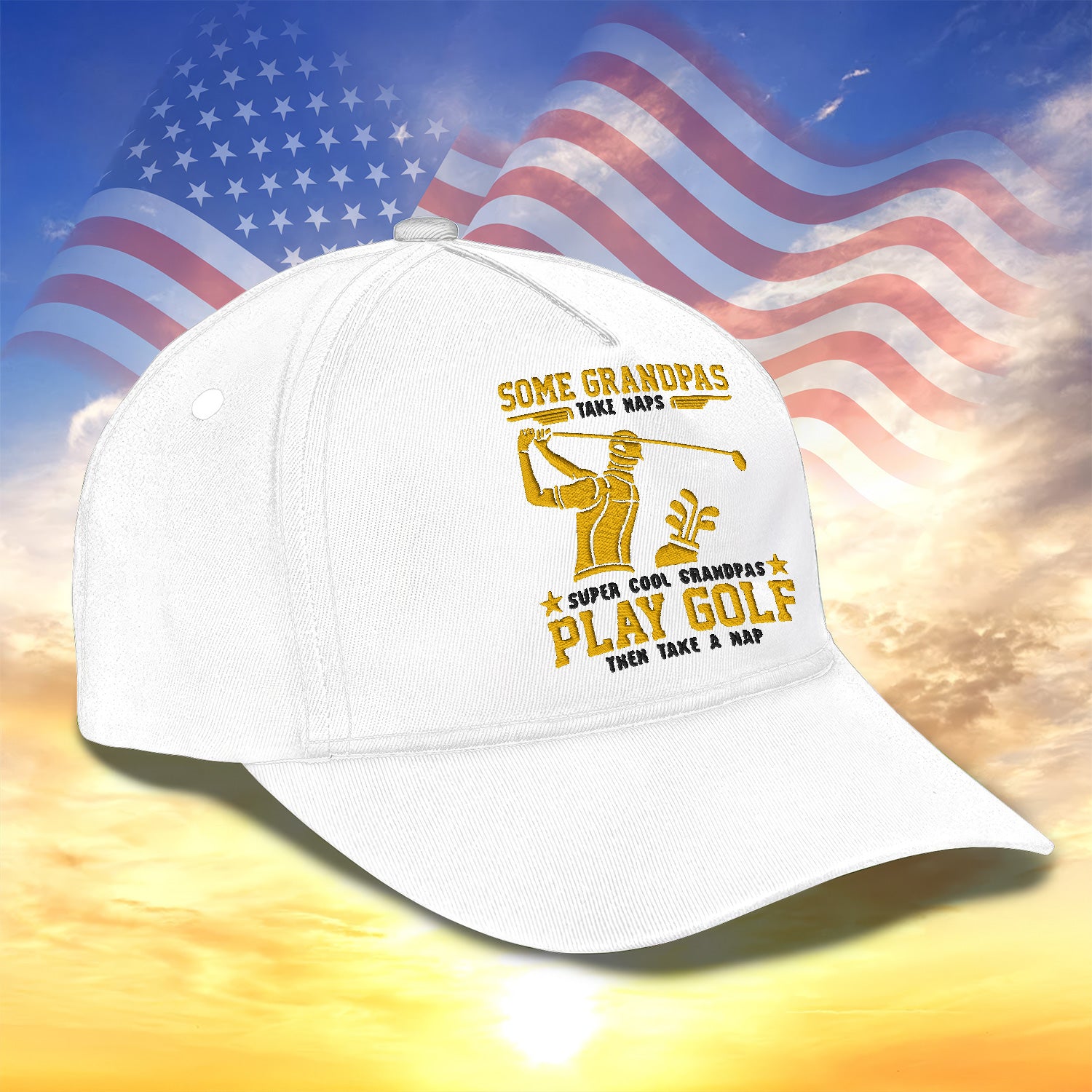 Some Grandpas Take Naps Embroidered Baseball Cap, Golf Hat, Dad Golf Gift