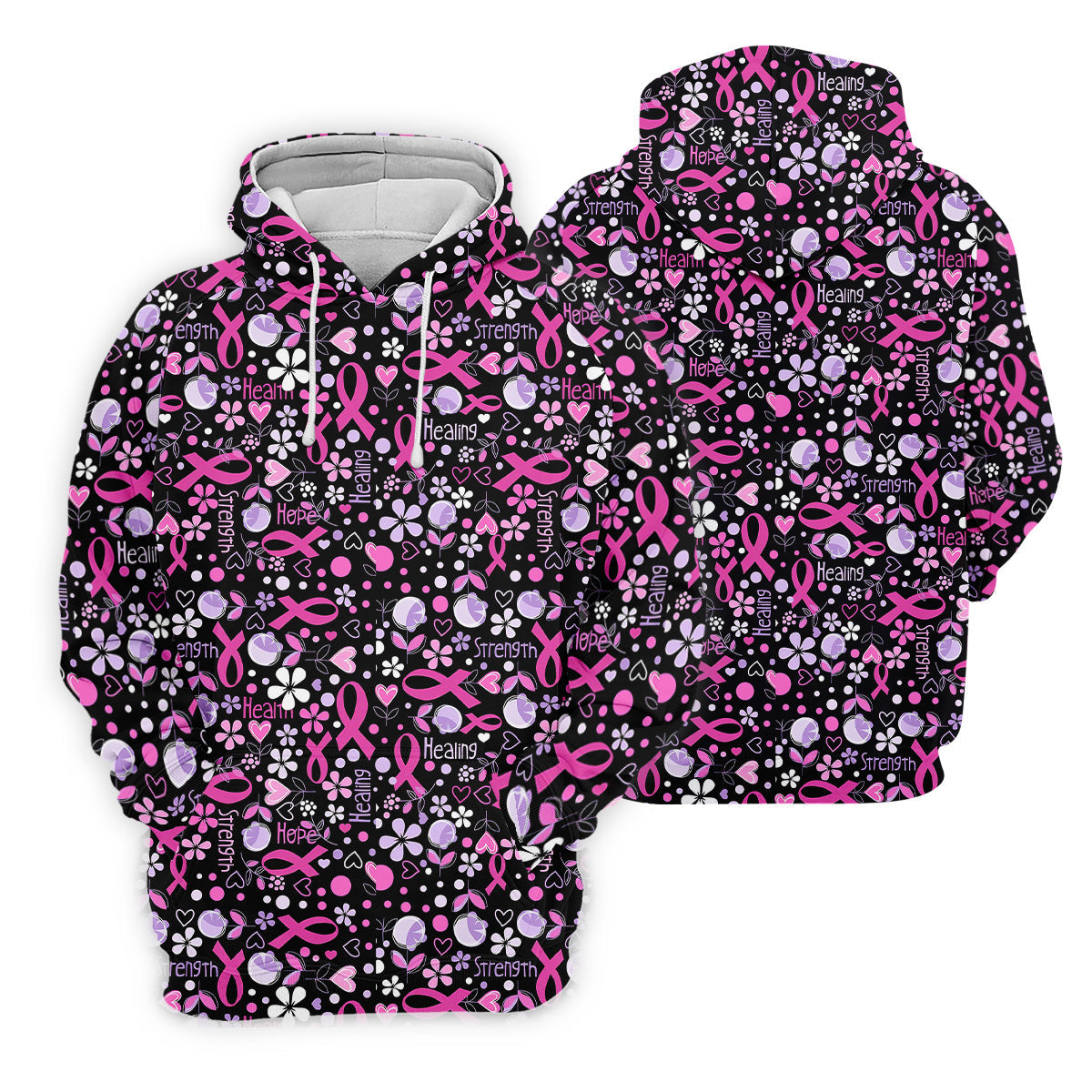 Hope Strength Breast Cancer Golf Shirt, Breast Cancer Support Shirts, Ladies Golf Shirt, Womens Golf Polo
