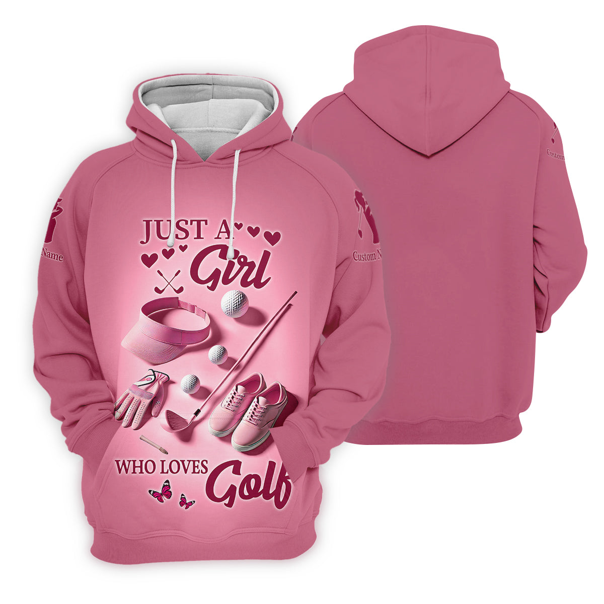 Just A Girl Who Loves Golf Womens Golf Polo Shirt, Womens Golf Gifts