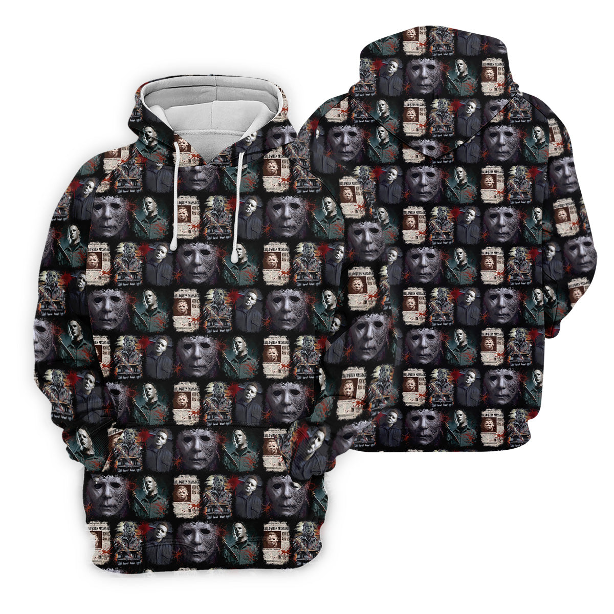 Michael Myers Halloween Fun Men's Golf Polos, Classic Horror Characters Men Polo, Horror Movie Shirt