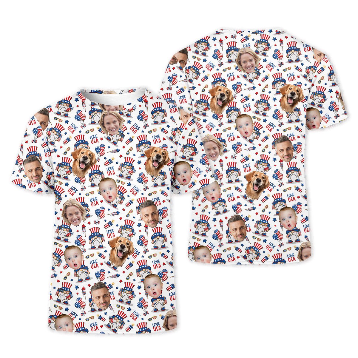 Golf Shirt For Women, Custom Family Golf Shirt, Personalized Dog Shirts, Patriotic Golf Polos