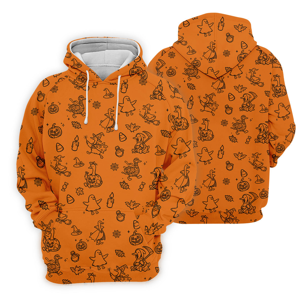 Goose Halloween, Doodle Pattern, Orange Golf Shirt, Sleeveless Womens Golf Shirts, Women Golf Top, Ladies Golf Shirts
