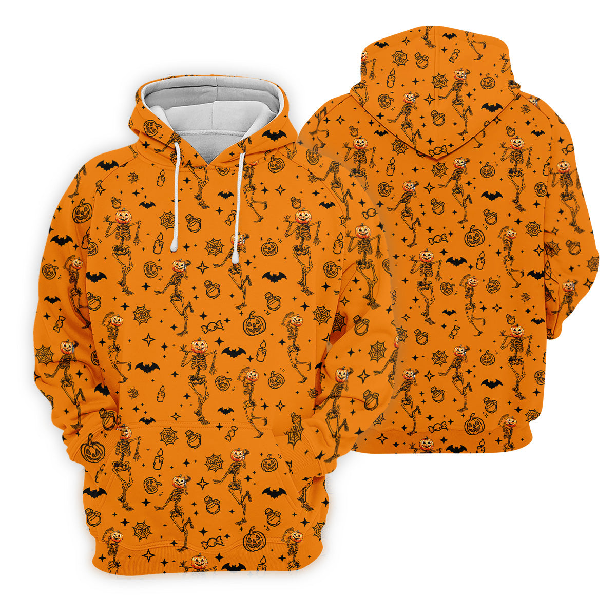 Skeleton Orange Golf Shirt, Halloween Golf Shirt, Fun Golf Polos, Sleeveless Womens Golf Shirts, Ladies Golf Shirts