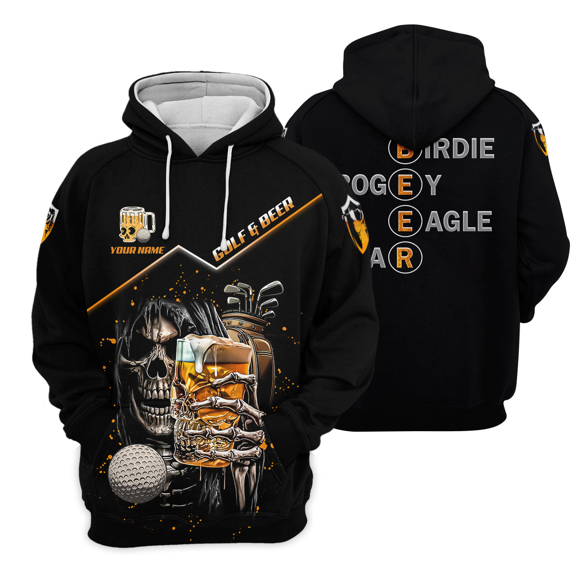 Custom Golf And Beer Soul Keeper Golf Polo Shirt , Funny Golf Shirt, Gift For Golfers