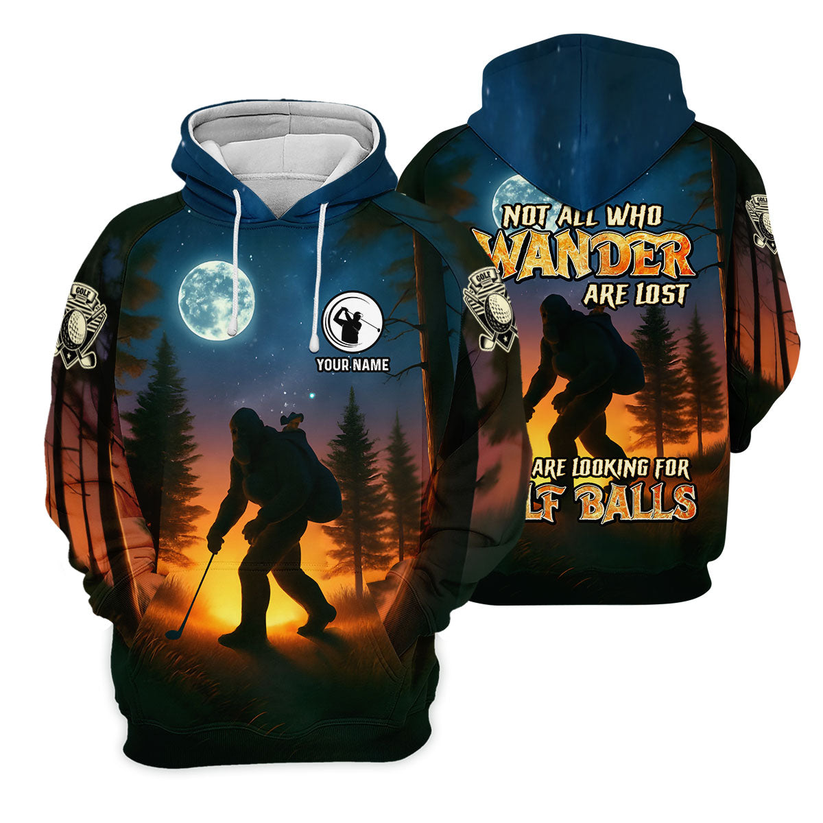 Not All Who Wander Are Lost Some Are Looking For Golf Balls Mens Funny Golf Shirts, Customized Golf Polos
