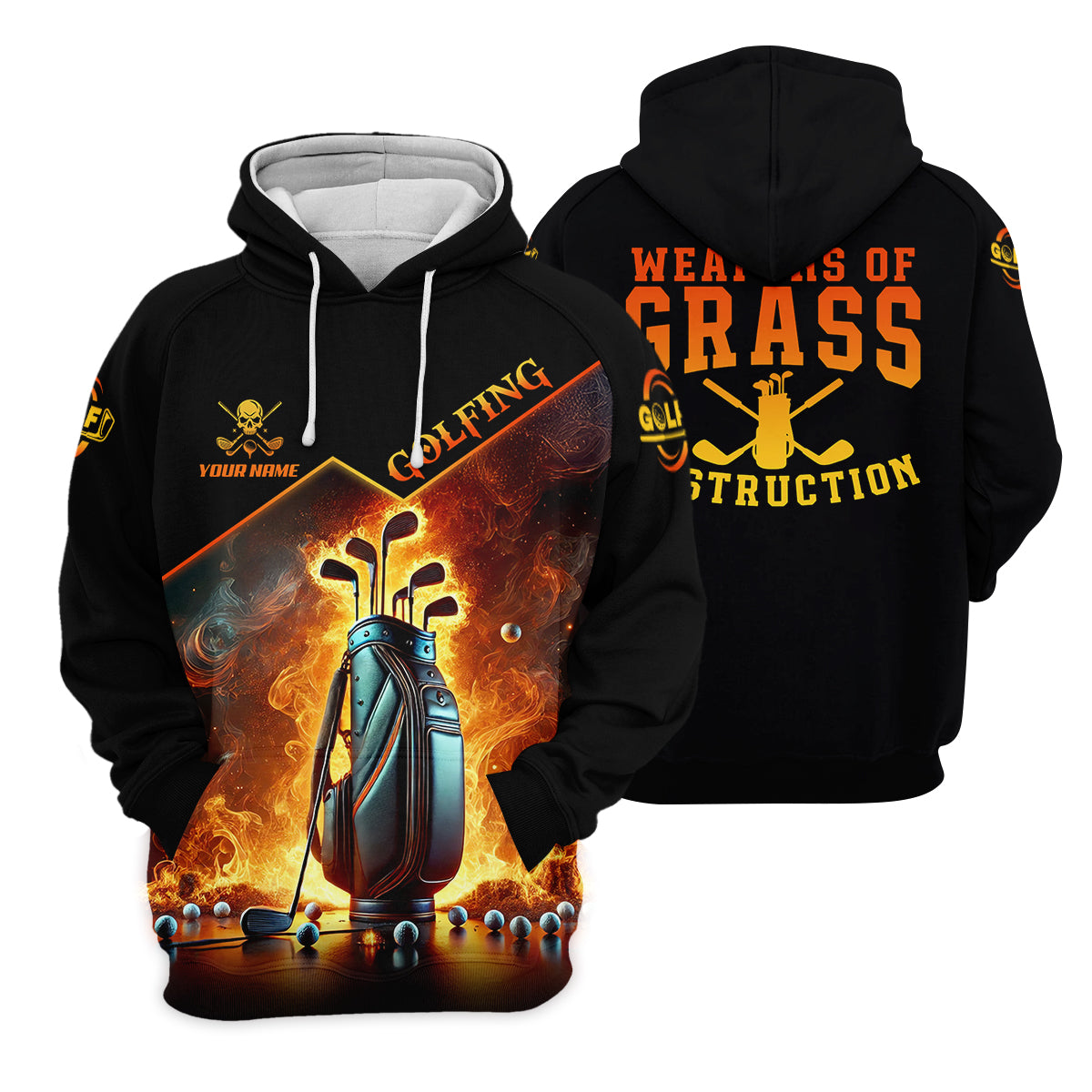 Weapons Of Grass Destruction Custom Men's Golf Polo Shirt, Dad Golf Gift