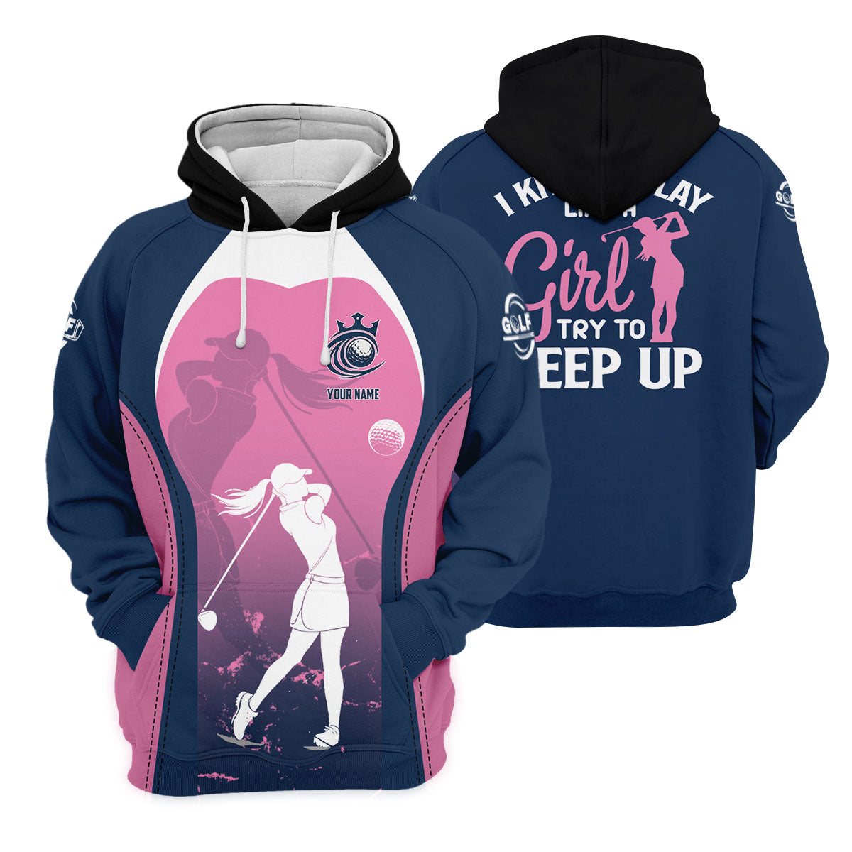 I Know I Play Like A Girl Try To Keep Up Golf Shirt, Funny Womens Golf Polo Shirt, Women's Golf Shirts