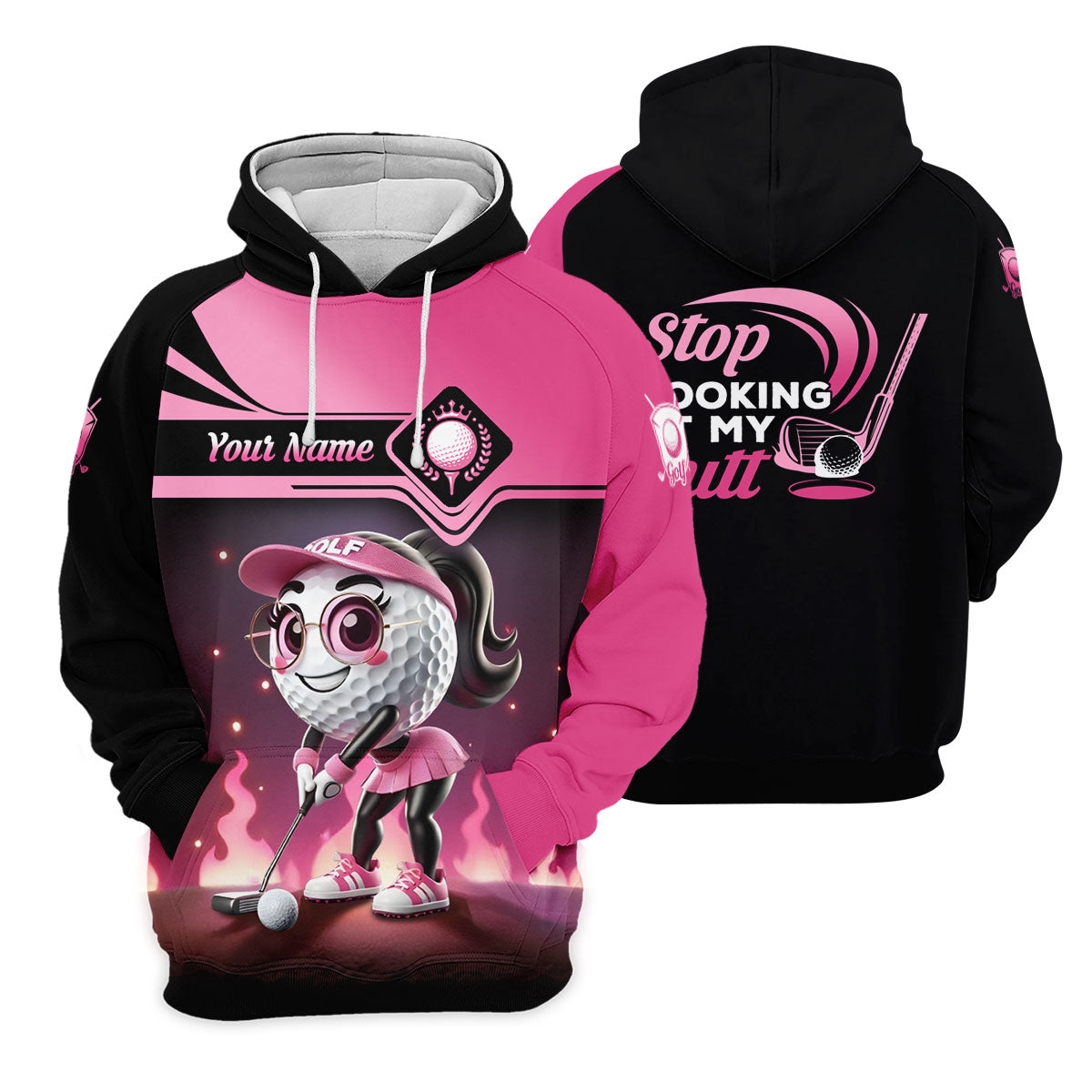 Stop Looking At My Putt Personalized Golf Polo Shirt, Womens Golf Gifts, Mothers Day Gifts