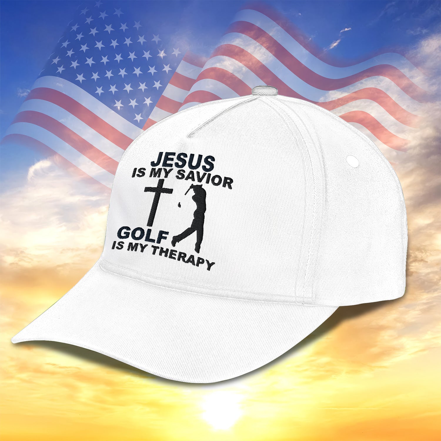 Jesus Is My Savior Embroidered Baseball Cap, Golf Hat, Dad Golf Gift