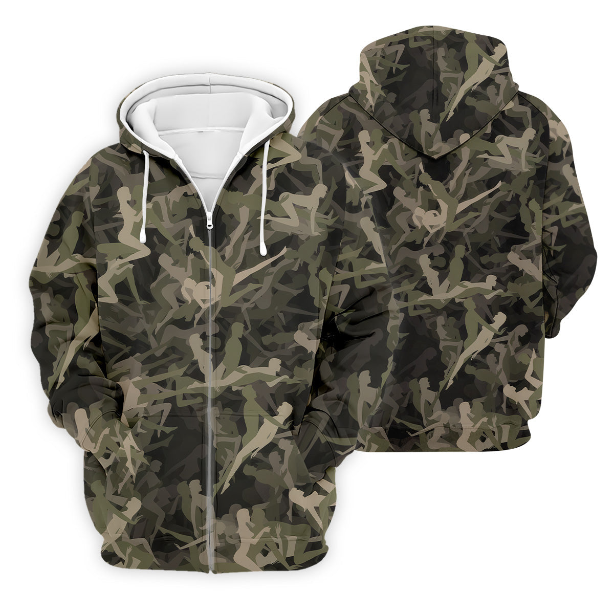 Funny Sex Positions Stick Figure Camo Golf Tops For Men, Unique Gift For Golfer, Men's Golf Polo