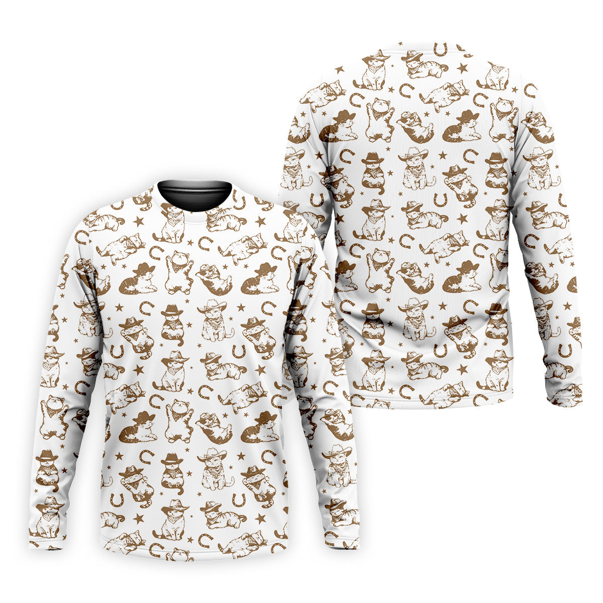 Western Cat Pattern Men Golf Polo, Golf Presents For Him, Men Golf Polo, Matching Golf Shirts For Couples