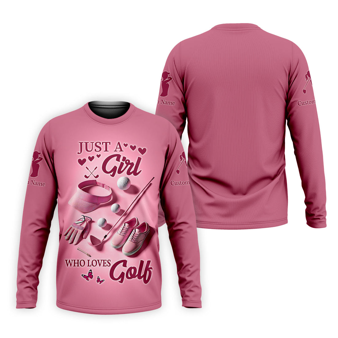 Just A Girl Who Loves Golf Womens Golf Polo Shirt, Womens Golf Gifts