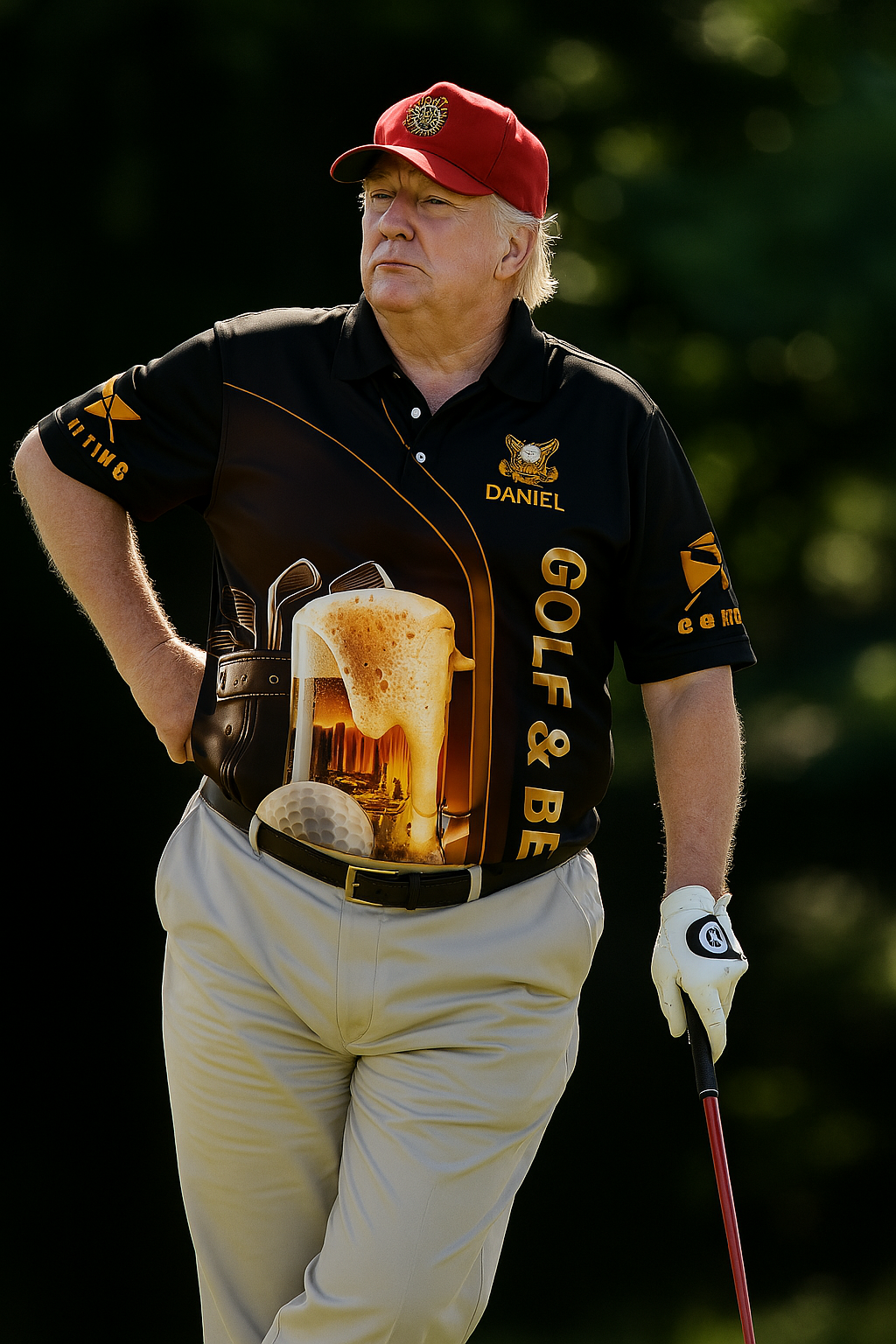 Golf And Beer Custom Men's Golf Polo Shirt,US Patriotic Pride Men's Golf Polo Shirt, Patriotic Golf Shirt, USA Golf Shirt